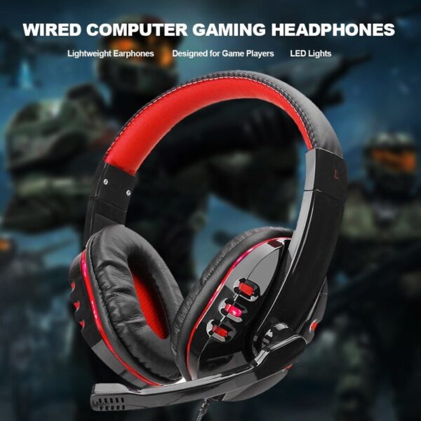 Wired Computer Gaming Headphones With Microphone With Neutral packaging box - Image 4